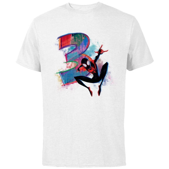 Marvel Spider-Man Miles Morales 3rd Birthday Graphic - Short Sleeve Cotton T-Shirt for Adults - Customized-White