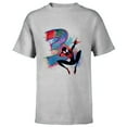 thumbnail image 1 of Marvel Spider-Man Miles Morales 3rd Birthday Graphic - Short Sleeve T-Shirt for Kids - Customized-Athletic Heather, 1 of 4