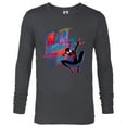 thumbnail image 1 of Marvel Spider-Man Miles Morales 4th Birthday Graphic - Long Sleeve T-Shirt for Men - Customized-Charcoal Heather, 1 of 5