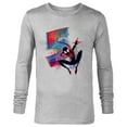 thumbnail image 1 of Marvel Spider-Man Miles Morales 5th Birthday Graphic - Long Sleeve T-Shirt for Men - Customized-Athletic Heather, 1 of 5