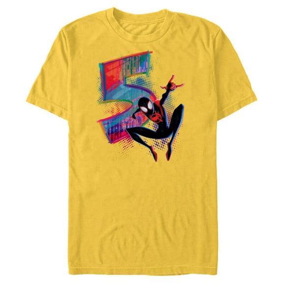 Marvel Spider-Man Miles Morales 5th Birthday Graphic - Short Sleeve Blended T-Shirt for Adults - Customized-Yellow