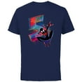 thumbnail image 1 of Marvel Spider-Man Miles Morales 5th Birthday Graphic - Short Sleeve Cotton T-Shirt for Adults - Customized-Navy, 1 of 5