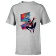 thumbnail image 1 of Marvel Spider-Man Miles Morales 5th Birthday Graphic - Short Sleeve T-Shirt for Kids - Customized-Athletic Heather, 1 of 5