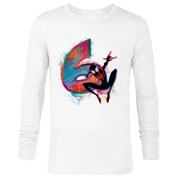 Marvel Spider-Man Miles Morales 6th Birthday Graphic - Long Sleeve T-Shirt for Men - Customized-White