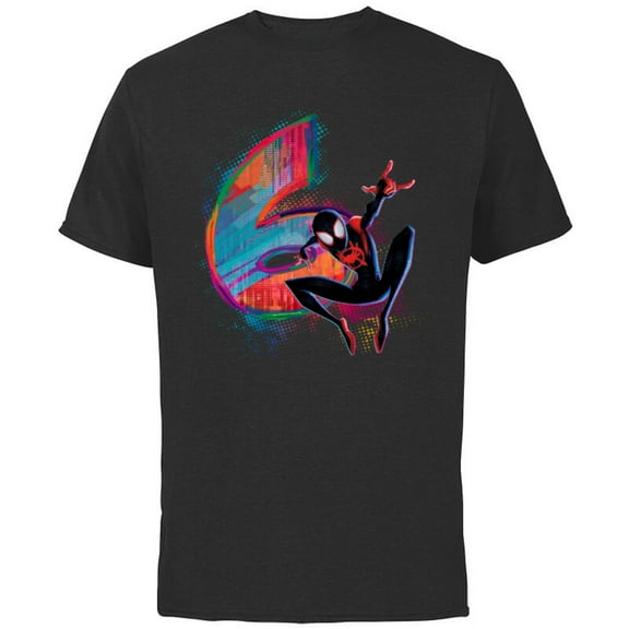 Marvel Spider-Man Miles Morales 6th Birthday Graphic - Short Sleeve Cotton T-Shirt for Adults - Customized-Black