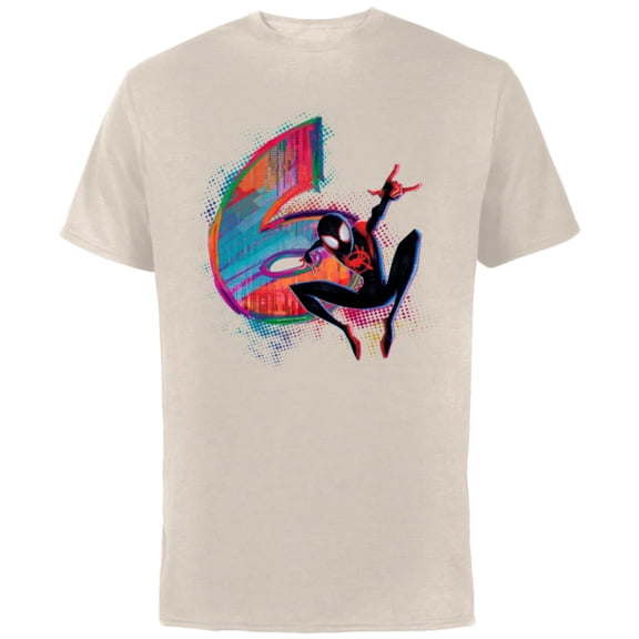 Marvel Spider-Man Miles Morales 6th Birthday Graphic - Short Sleeve Cotton T-Shirt for Adults - Customized-Natural