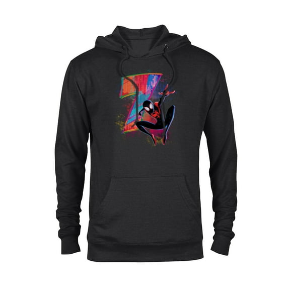 Marvel Spider-Man Miles Morales 7th Birthday Graphic - Pullover Hoodie for Adults - Customized-Black