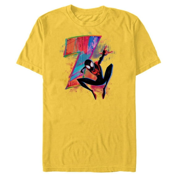 Marvel Spider-Man Miles Morales 7th Birthday Graphic - Short Sleeve Blended T-Shirt for Adults - Customized-Yellow