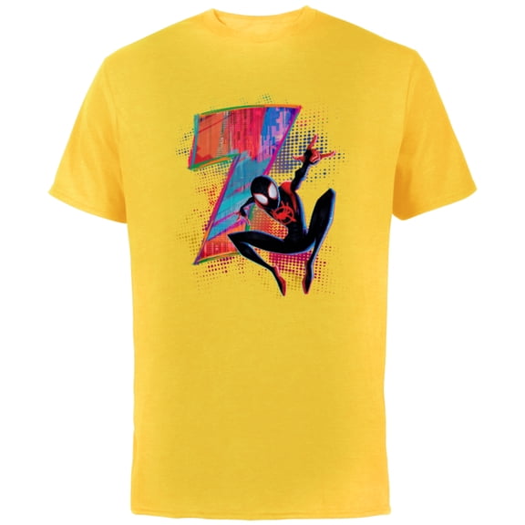 Marvel Spider-Man Miles Morales 7th Birthday Graphic - Short Sleeve Cotton T-Shirt for Adults - Customized-Yellow