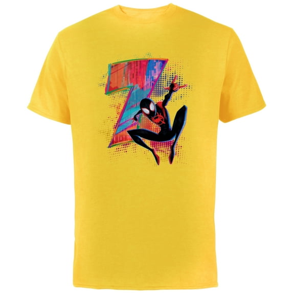 Marvel Spider-Man Miles Morales 7th Birthday Graphic - Short Sleeve Cotton T-Shirt for Adults - Customized-Yellow