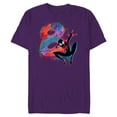 thumbnail image 1 of Marvel Spider-Man Miles Morales 8th Birthday Graphic - Short Sleeve Blended T-Shirt for Adults - Customized-Purple, 1 of 5