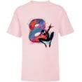 thumbnail image 1 of Marvel Spider-Man Miles Morales 8th Birthday Graphic - Short Sleeve T-Shirt for Kids - Customized-Soft Pink, 1 of 5