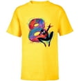 thumbnail image 1 of Marvel Spider-Man Miles Morales 8th Birthday Graphic - Short Sleeve T-Shirt for Kids - Customized-Yellow, 1 of 5