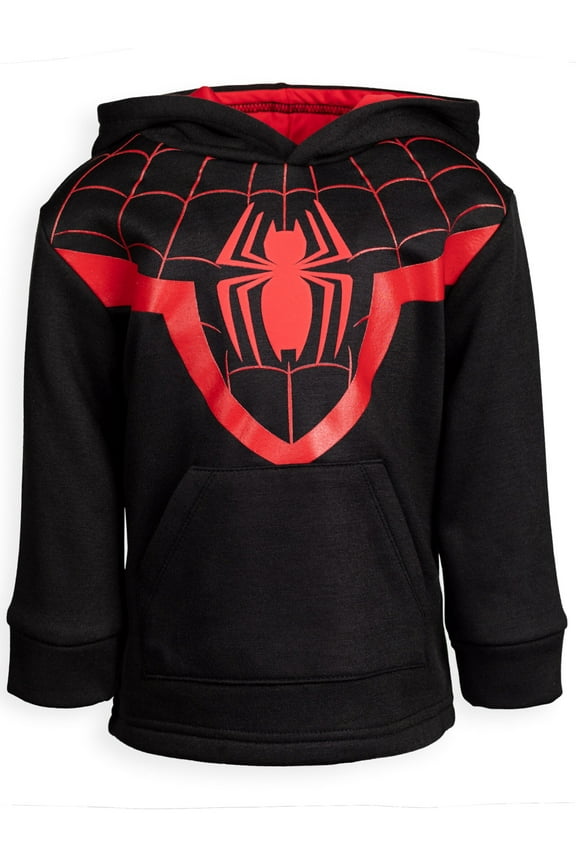 Spider-Man Miles Morales Big Boys Fleece Athletic Hoodie Toddler to Big Kid