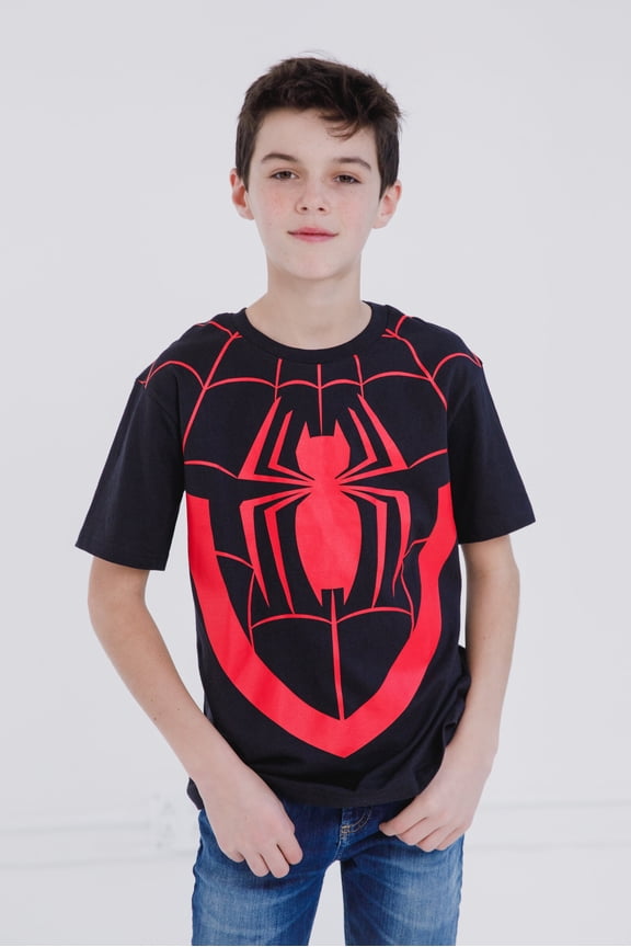 Spider-Man Miles Morales Big Boys Matching Family Cosplay T-Shirt Infant to Big Kid