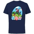 thumbnail image 1 of Marvel Spider-Man Miles Morales Easter Egg Hunt Holiday - Short Sleeve Cotton T-Shirt for Adults - Customized-Navy, 1 of 5
