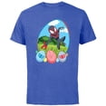 thumbnail image 1 of Marvel Spider-Man Miles Morales Easter Egg Hunt Holiday - Short Sleeve Cotton T-Shirt for Adults - Customized-Royal Heather, 1 of 5