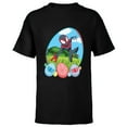 thumbnail image 1 of Marvel Spider-Man Miles Morales Easter Egg Hunt Holiday - Short Sleeve T-Shirt for Kids - Customized-Black, 1 of 5