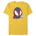 thumbnail image 1 of Marvel Spider-Man Miles Morales & Friends Toony Easter Eggs - Short Sleeve Blended T-Shirt for Adults - Customized-Yellow, 1 of 5