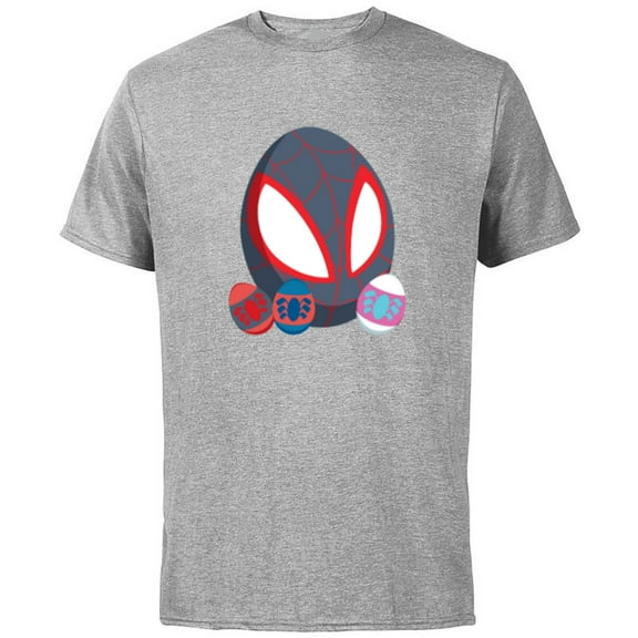 Marvel Spider-Man Miles Morales & Friends Toony Easter Eggs - Short Sleeve Cotton T-Shirt for Adults - Customized-Athletic Heather