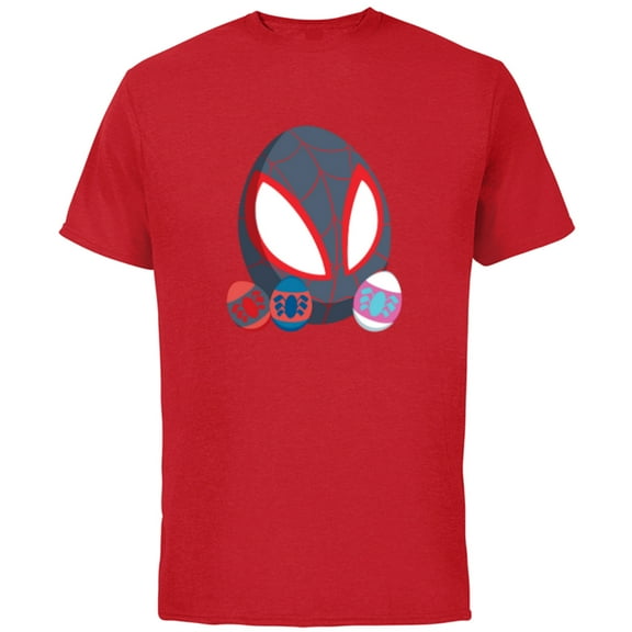 Marvel Spider-Man Miles Morales & Friends Toony Easter Eggs - Short Sleeve Cotton T-Shirt for Adults - Customized-Red