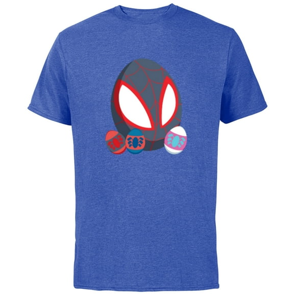 Marvel Spider-Man Miles Morales & Friends Toony Easter Eggs - Short Sleeve Cotton T-Shirt for Adults - Customized-Royal Heather