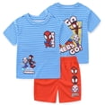 thumbnail image 1 of Marvel Spider-Man Miles Morales Ghost Spider Short Sleeve T-Shirt and Mesh Short Set (Boys), 2 Piece Set, Sizes 2T-7, 1 of 8