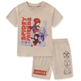 thumbnail image 1 of Marvel Spider-Man Miles Morales Ghost Spider Short Sleeve T-Shirt and Short Set (Boys), 2 Piece Set, Sizes 3T-7, 1 of 7