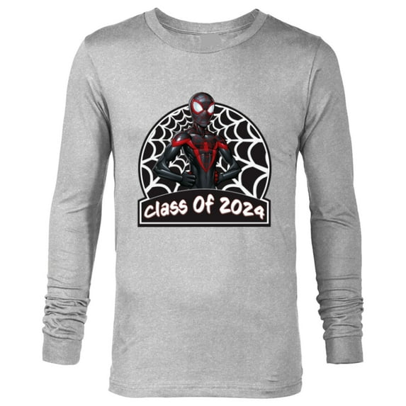 Marvel Spider-Man Miles Morales Graduation Class of 2024 - Long Sleeve T-Shirt for Men - Customized-Athletic Heather