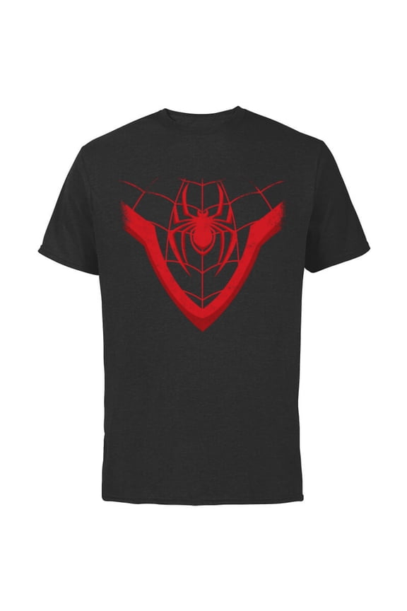 Spider-Man Miles Morales Halloween Costume - Short Sleeve Cotton T-Shirt for Adults - Customized-Black