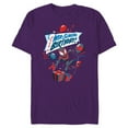 thumbnail image 1 of Marvel Spider-Man Miles Morales Have a Web-Slinging Birthday - Short Sleeve Blended T-Shirt for Adults - Customized-Purple, 1 of 5