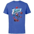 thumbnail image 1 of Marvel Spider-Man Miles Morales Have a Web-Slinging Birthday - Short Sleeve Cotton T-Shirt for Adults - Customized-Royal Heather, 1 of 5