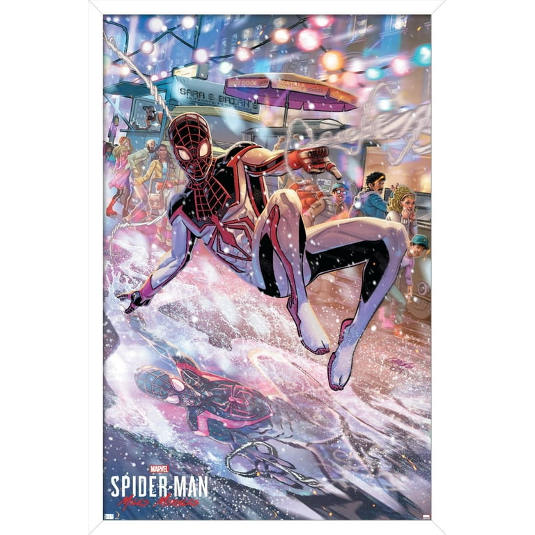 Marvel Spider-Man: Miles Morales - JaVier Garron Wall Poster, 14.725 x  22.375, Framed 