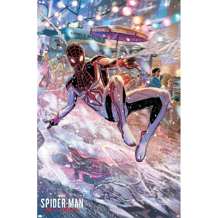 Trends International Marvel Spider-Man: Across the Spider-Verse - Now What  Cover Unframed Wall Poster Print White Mounts Bundle 14.725 x 22.375