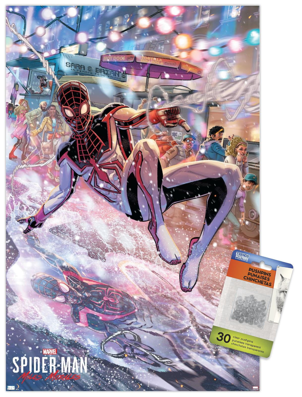Marvel Spider-Man: Miles Morales - JaVier Garron Wall Poster with Pushpins, 14.725" x 22.375"