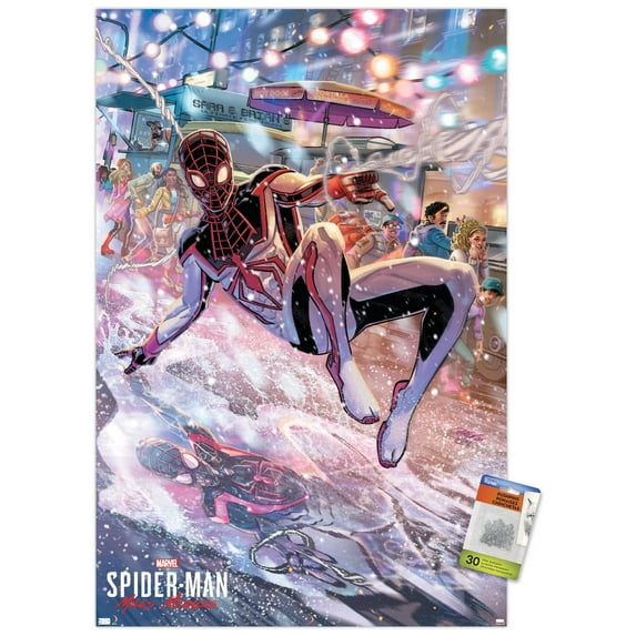 Marvel Spider-Man: Miles Morales - JaVier Garron Wall Poster with Pushpins, 22.375" x 34"