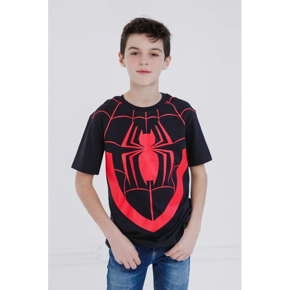 Marvel Spider-Man Miles Morales Little Boys Matching Family Cosplay T-Shirt Infant to Big Kid