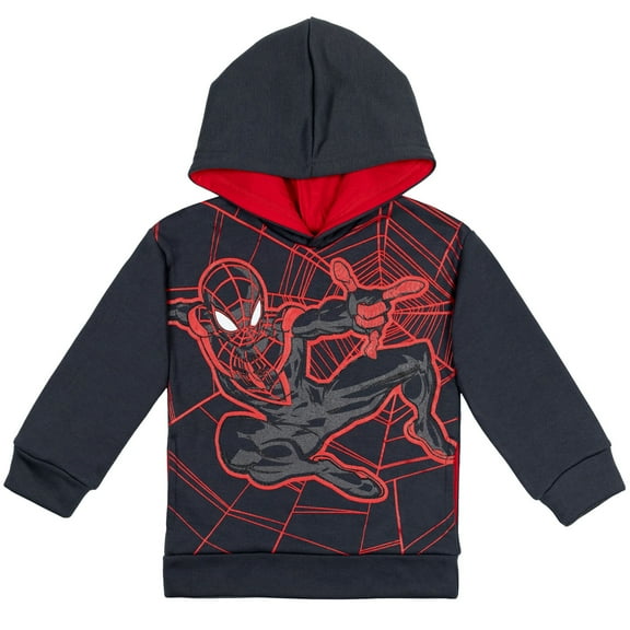 Marvel Spider-Man Miles Morales Little Boys Fleece Pullover Hoodie Toddler to Big Kid