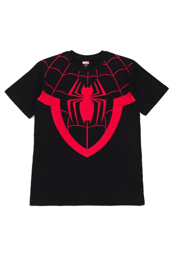 Spider-Man Adult Men or Women Cosplay Short Sleeve T-Shirt Red Black Miles