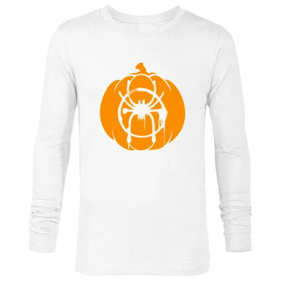 Marvel Spider-Man Miles Morales Pumpkin Halloween - Long Sleeve T-Shirt for Men - Customized-White