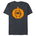 thumbnail image 1 of Marvel Spider-Man Miles Morales Pumpkin Halloween - Short Sleeve Blended T-Shirt for Adults - Customized-Navy Heather, 1 of 5