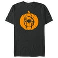thumbnail image 1 of Marvel Spider-Man Miles Morales Pumpkin Halloween - Short Sleeve Blended T-Shirt for Adults - Customized-Dark Heather, 1 of 5
