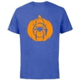 thumbnail image 1 of Marvel Spider-Man Miles Morales Pumpkin Halloween - Short Sleeve Cotton T-Shirt for Adults - Customized-Royal Heather, 1 of 5