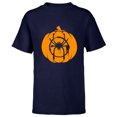 thumbnail image 1 of Marvel Spider-Man Miles Morales Pumpkin Halloween - Short Sleeve T-Shirt for Kids - Customized-Navy, 1 of 5