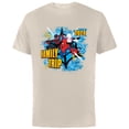 thumbnail image 1 of Marvel Spider-Man Miles Morales Spider-Gwen Family Trip 2024 - Short Sleeve Cotton T-Shirt for Adults - Customized-Natural, 1 of 5