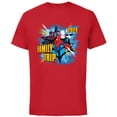 thumbnail image 1 of Marvel Spider-Man Miles Morales Spider-Gwen Family Trip 2024 - Short Sleeve Cotton T-Shirt for Adults - Customized-Red, 1 of 5