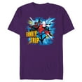 thumbnail image 1 of Marvel Spider-Man Miles Morales Spider-Gwen Family Trip - Short Sleeve Blended T-Shirt for Adults - Customized-Purple, 1 of 5