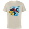 thumbnail image 1 of Marvel Spider-Man Miles Morales Spider-Gwen Family Trip - Short Sleeve Cotton T-Shirt for Adults - Customized-Natural, 1 of 5