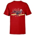 thumbnail image 1 of Marvel Spider-Man Miles Morales Spider-Gwen Webbed Wonders - Short Sleeve T-Shirt for Kids - Customized-Red, 1 of 5