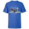 thumbnail image 1 of Marvel Spider-Man Miles Morales Spider-Gwen Webbed Wonders - Short Sleeve T-Shirt for Kids - Customized-Royal, 1 of 5